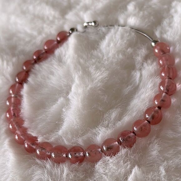 Pink Beaded Bangle Bracelet! - Picture 4 of 4